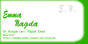 emma magda business card